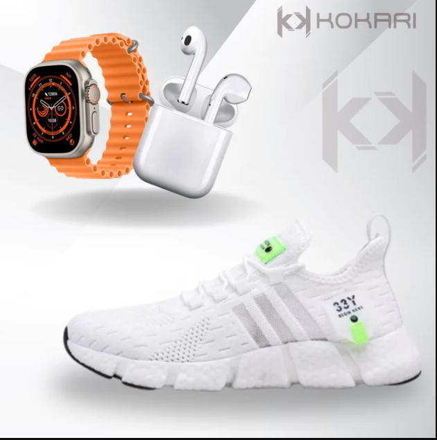 Kit IWO ULTRA Series 8 + Tenis Sneaker Pro + Fone Bluetooth Airdots-i7 +Surpresa misteriosa!!
